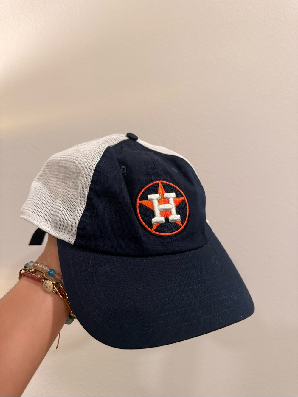 Nike Navy and White Mesh Dri-FIT Adjustable Cap